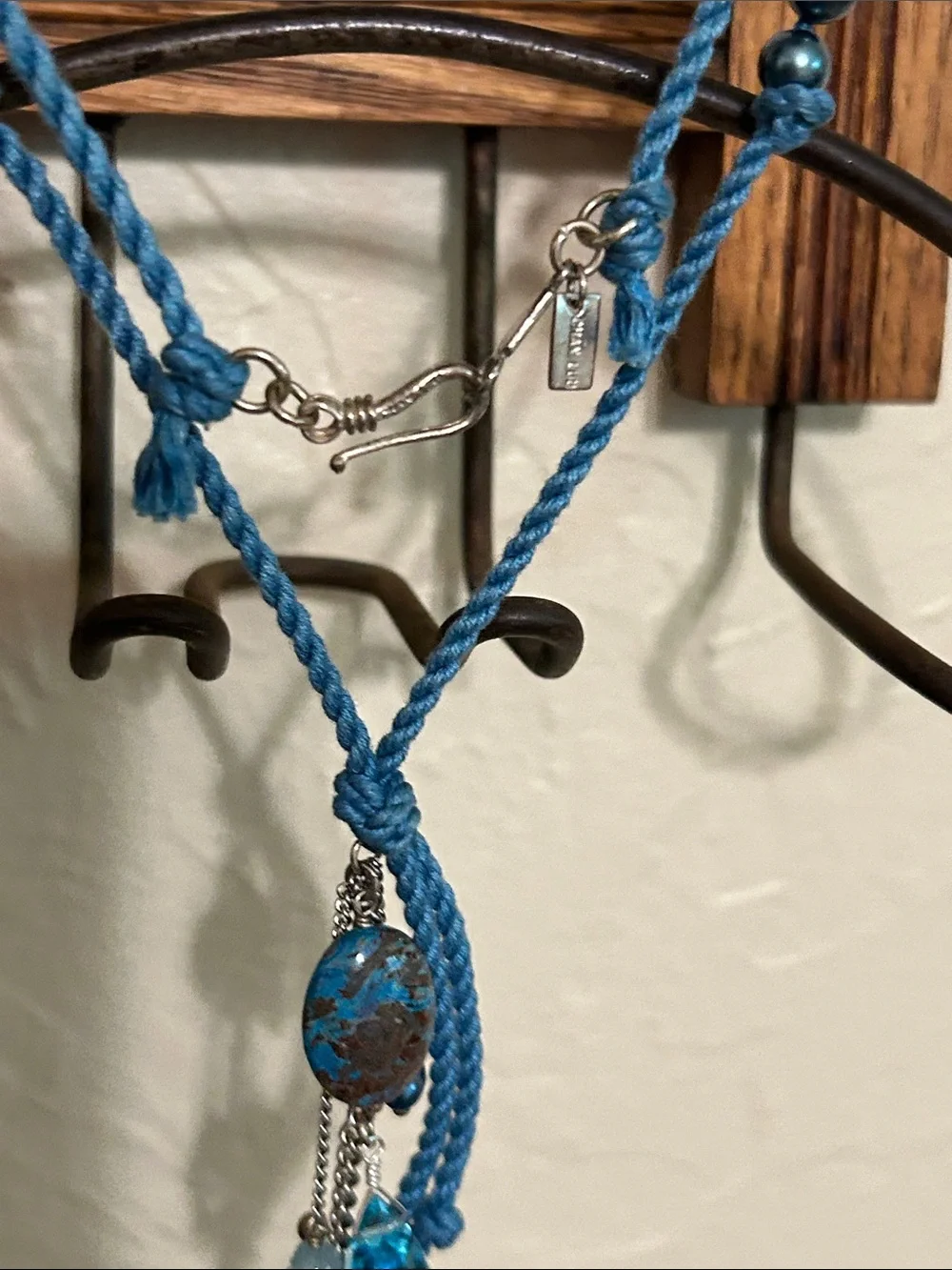 Chan Luu sterling silver/turquoise/topaz/pearl/aquamarine necklace